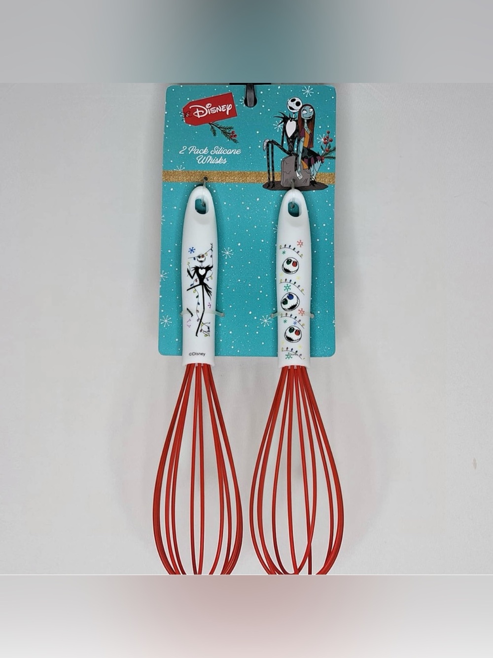 New NWT 2 Pieces Disney Tim Burton Nightmare Before Christmas Silicone Whisks